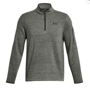 Under Armour Men's Pitch Gray Specialist Mock Neck Fleece Quarter Zip - Medium